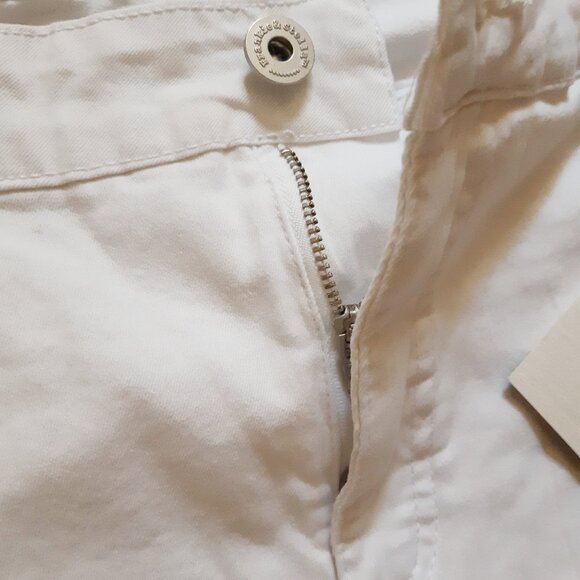 Frankie & Stella White Jean Shorts White Regular Rise 20W - Picture 7 of 11